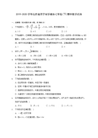 山东省邹城市2019-2020学年下学期七年级期中数学试卷（含答案）