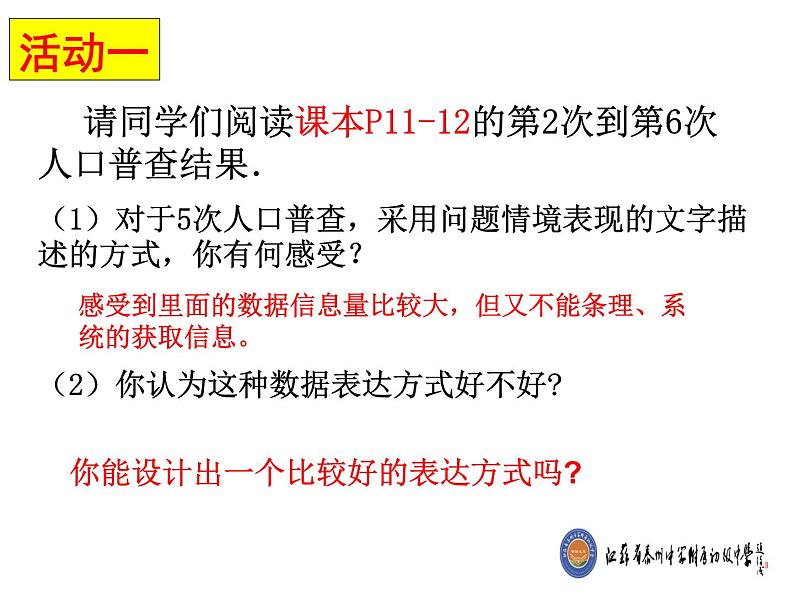 苏科版八年级下册课件7.2 统计表、统计图的选用（19张PPT）02