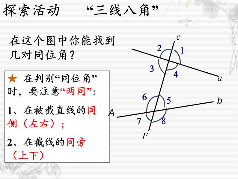 苏科版七年级数学下册 7.1 探索直线平行的条件 课件07