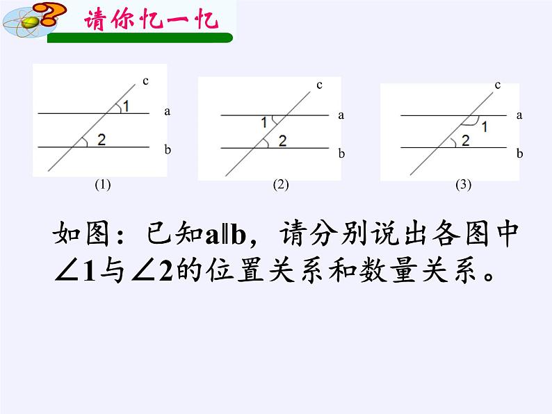 苏科版七年级数学下册 7.2 探索平行线的性质(9) 课件第2页