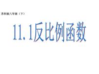 苏科版八年级下册11.1 反比例函数课文内容课件ppt