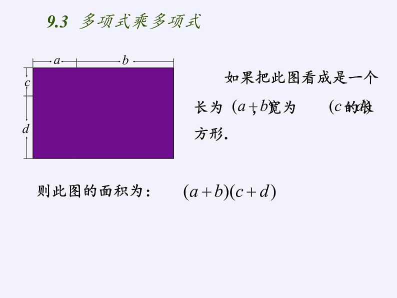 苏科版七年级数学下册 9.3 多项式乘多项式(2) 课件第3页