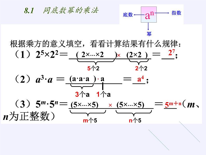 苏科版七年级数学下册 8.1 同底数幂的乘法(7) 课件第4页