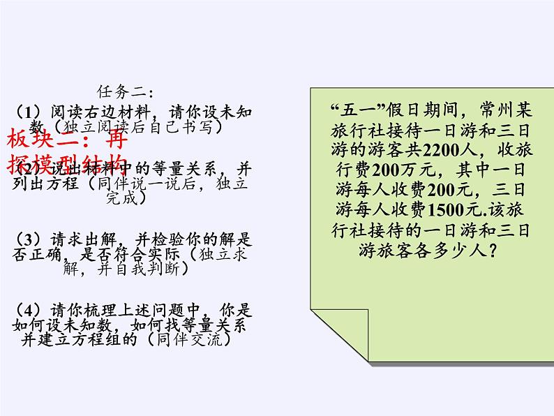 苏科版七年级数学下册 10.5 用二元一次方程组解决问题(9) 课件第3页