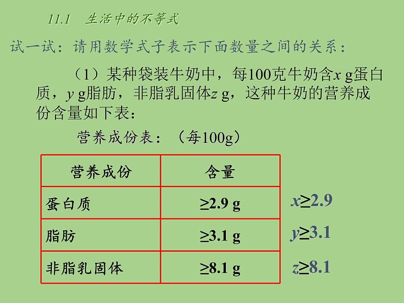 苏科版七年级数学下册 11.1 生活中的不等式(9) 课件05