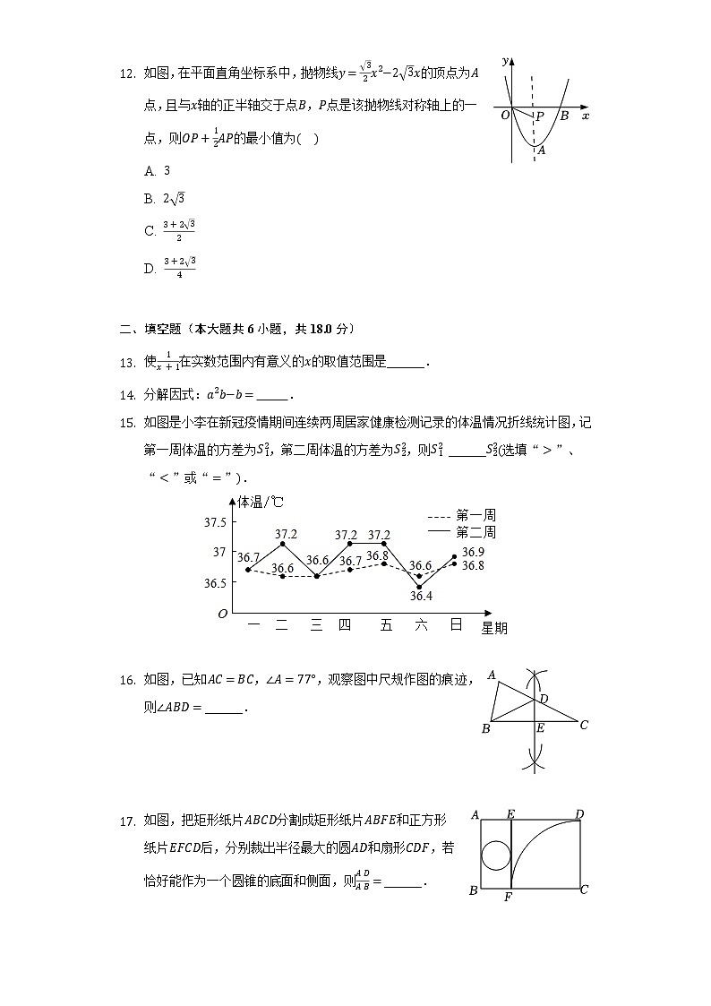 广西崇左市扶绥县2022年中考数学一模试卷（含解析）03