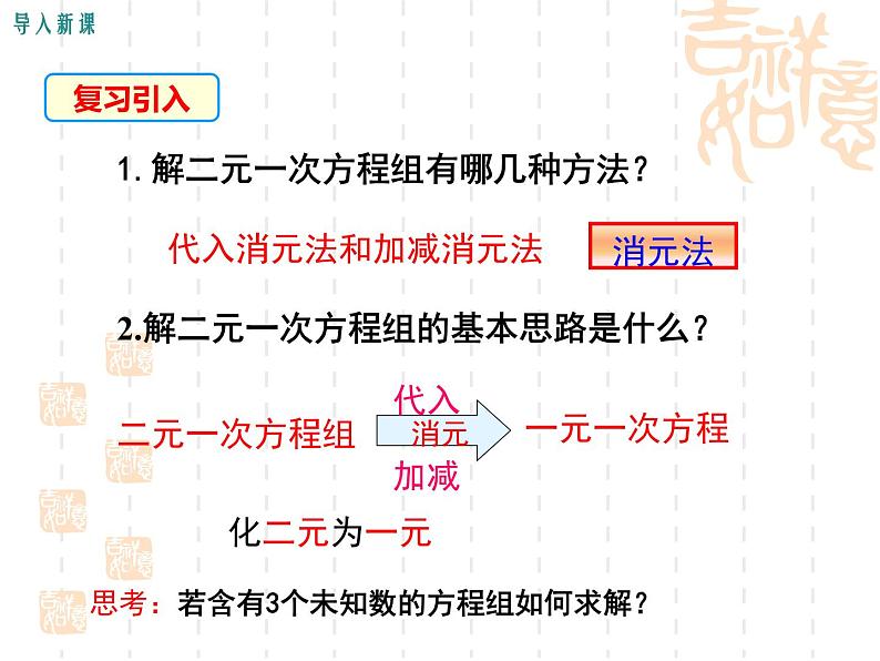 初中数学人教版七年级下册三元一次方程组的解法13课件PPT03