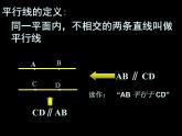 初中数学人教版七年级下册平行线（定义平行公理及推论）1课件PPT