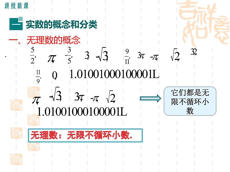 初中数学人教版七年级下册无理数实数概念课件PPT第5页