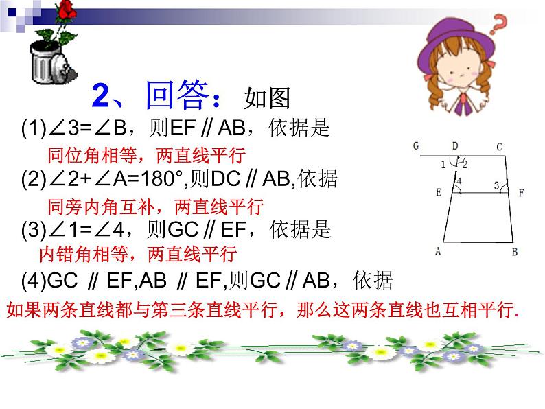 初中数学人教版七年级下册平行线的性质1233课件PPT第6页