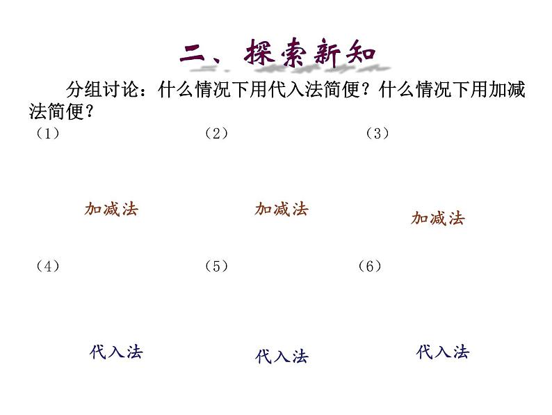 初中数学人教版七年级下册用适当方法解二元一次方程组5课件PPT第5页