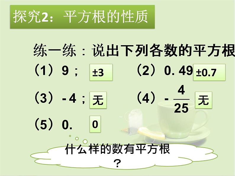 初中数学人教版七年级下册平方根课件PPT07