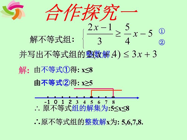 初中数学人教版七年级下册解一元一次不等式组3课件PPT第8页