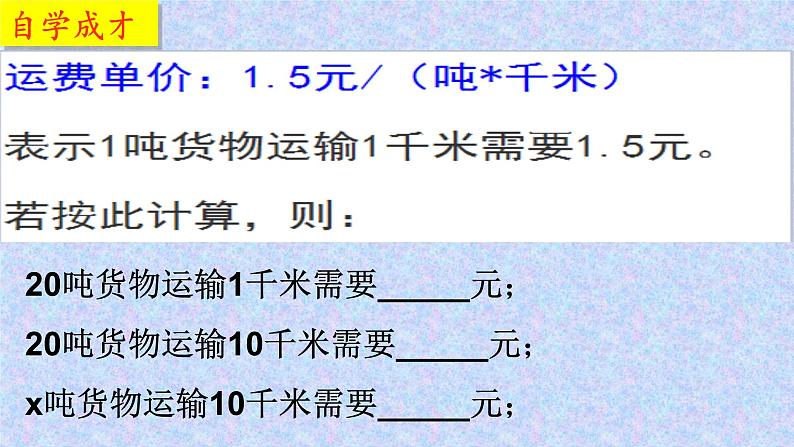 初中数学人教版七年级下册探究3交通运输问题课件PPT第6页