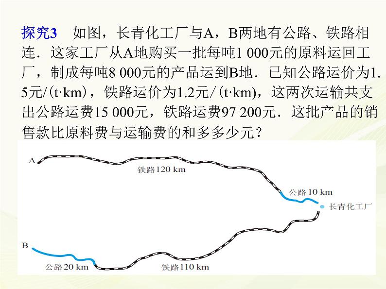 初中数学人教版七年级下册探究3交通运输问题3课件PPT第4页