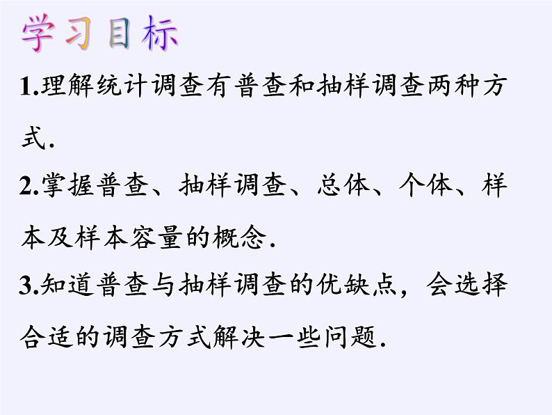 苏科版八年级数学下册 7.1 普查与抽样调查(1)（课件）第3页