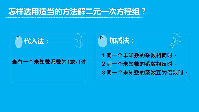 初中数学人教版七年级下册用适当方法解二元一次方程组4课件PPT05