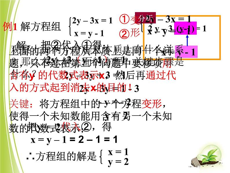 初中数学人教版七年级下册代入消元法13课件PPT07