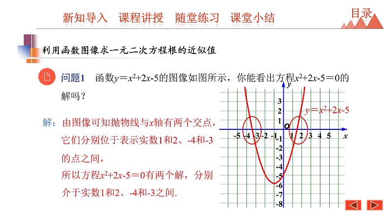 5.4 二次函数与一元二次方程 第2课时 利用函数图像求一元二次方程根的近似值-2021春苏科版九年级数学下册课件06