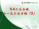 苏科版九下数学5.4.二次函数与一元二次方程（2）(共22张PPT)