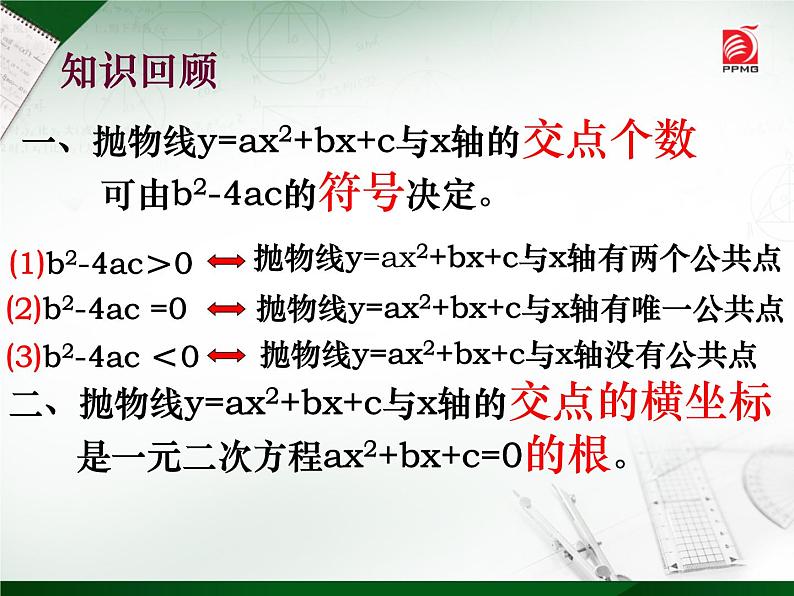 苏科版九下数学5.4.二次函数与一元二次方程（2）(共22张PPT)02