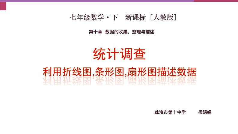 初中数学人教版七年级下册利用折线图条形图扇形图描述数据1课件PPT01