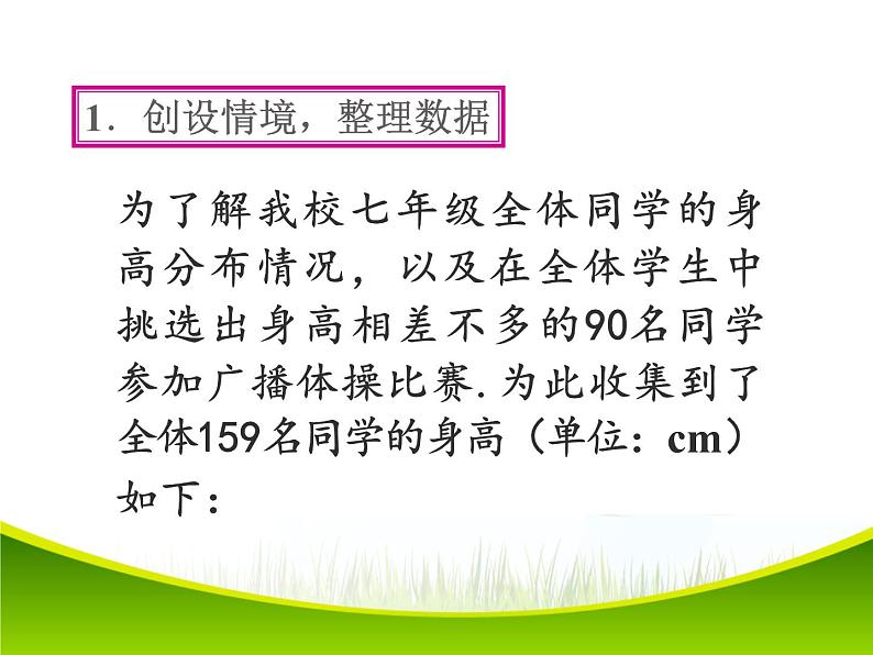 初中数学人教版七年级下册画频数分布图课件PPT第2页