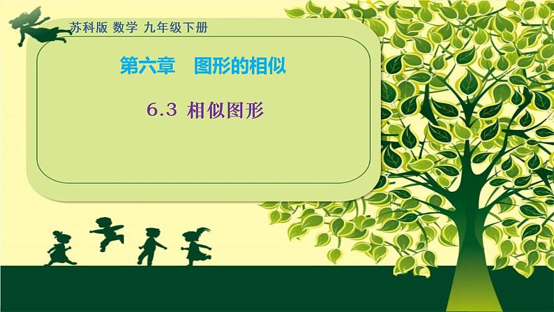 6.3 相似图形 课件 2021-2022学年 苏科版数学 九年级下册01