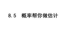 苏科版九年级下册8.5 概率帮你做估计教学ppt课件