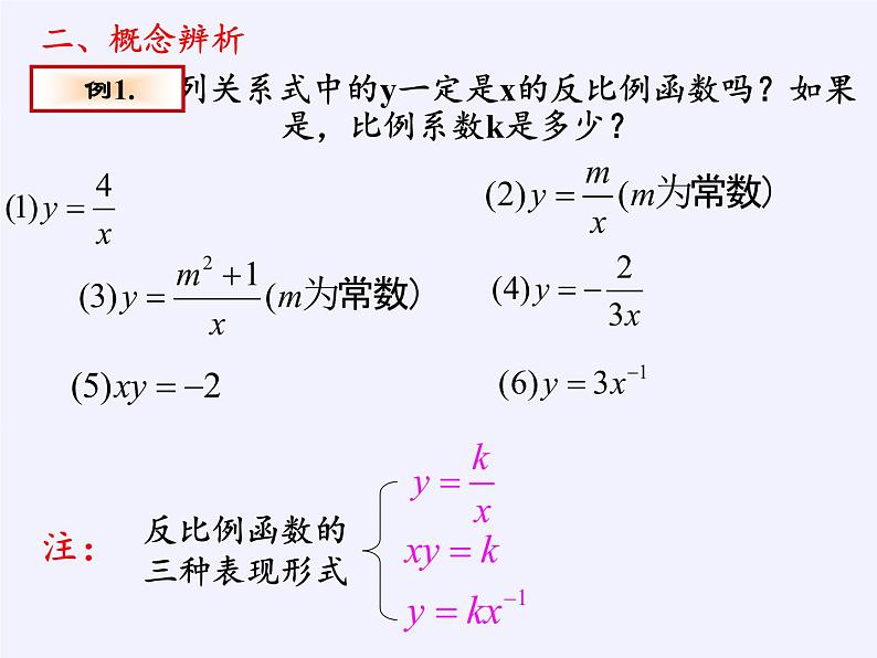 苏科版八年级数学下册 11.1 反比例函数(7)（课件）第5页