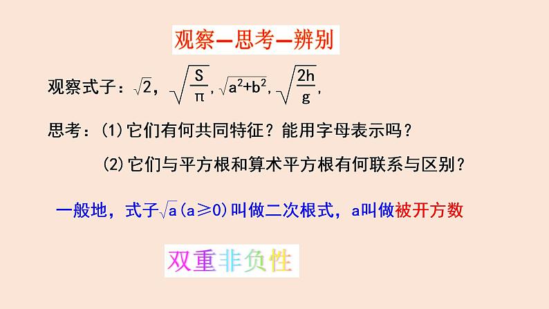 苏科版八年级数学下册 12.1 二次根式(15)（课件）第3页