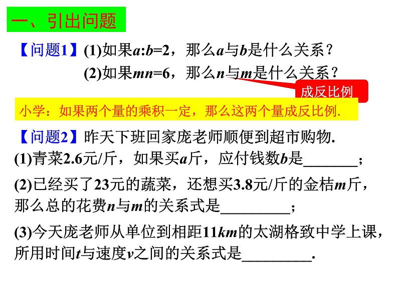 苏科版八年级数学下册 11.1反比例函数（课件）02