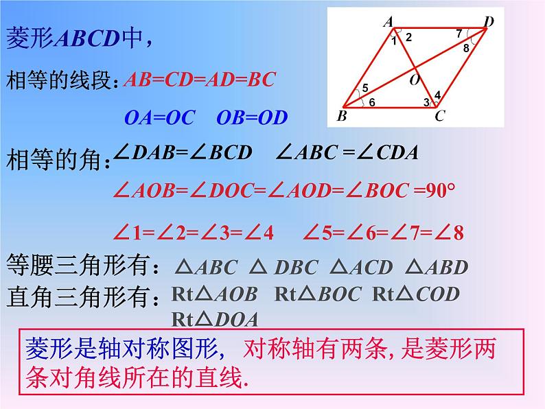 初中数学人教 版八年级下册 菱形的性质 课件06