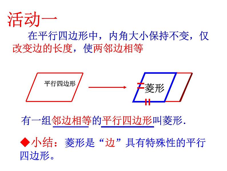 初中数学人教 版八年级下册 菱形的性质5 课件第2页