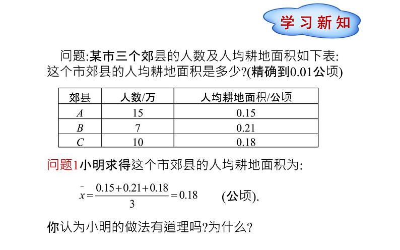 初中数学人教 版八年级下册 章前引言及加权平均数2 课件第3页