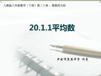 2021学年20.1.1平均数示范课ppt课件