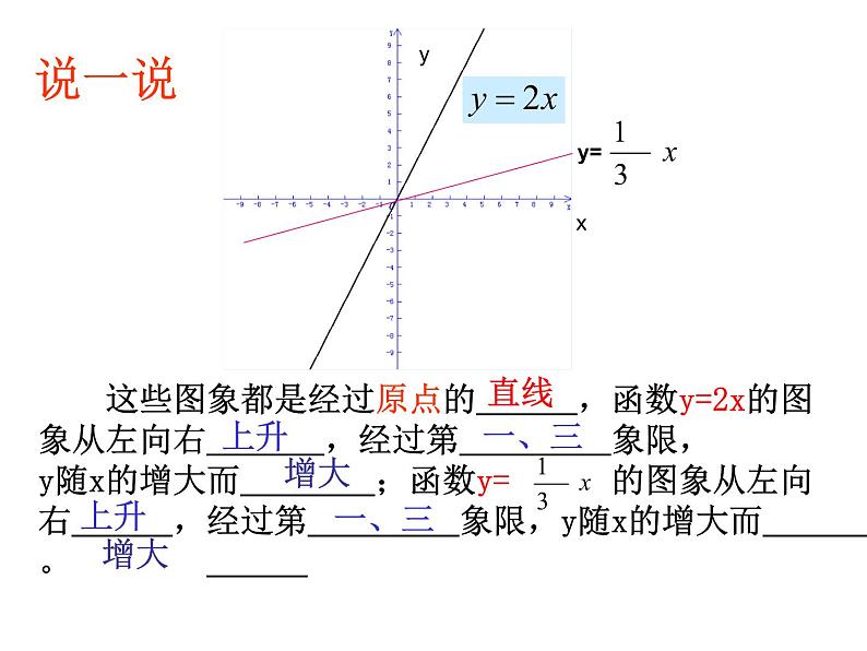 初中数学人教 版八年级下册 正比例函数图象及性质3 课件08