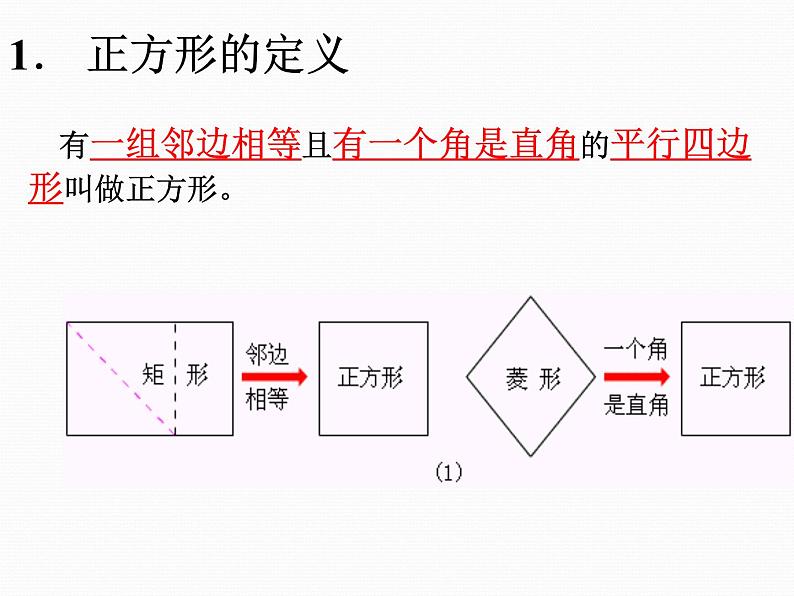 初中数学人教 版八年级下册 正方形的性质及判定3 课件第3页