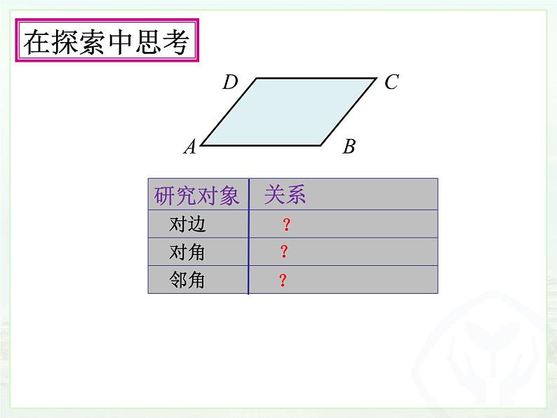 初中数学人教 版八年级下册 平行四边形的对边相等对角相等5 课件第8页