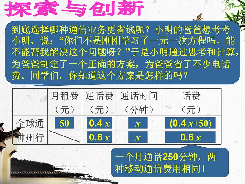 5.4 一元一次方程的应用课件PPT第7页