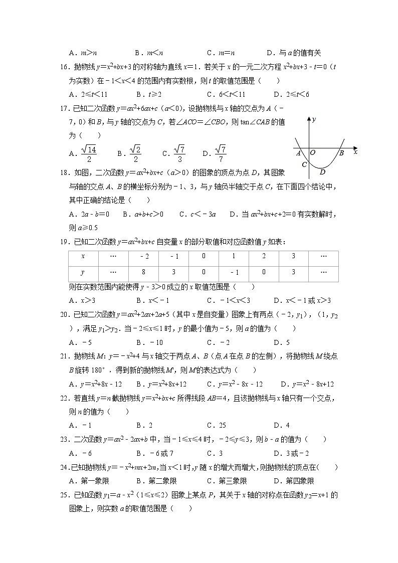 2022年陕西省中考复习数学选填压轴题第3页