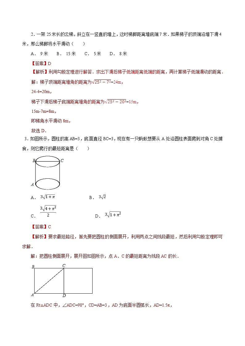 中考数学典例精做题集专题16 勾股定理及逆定理的应用 中考数学典例精做题集（教师版）第3页