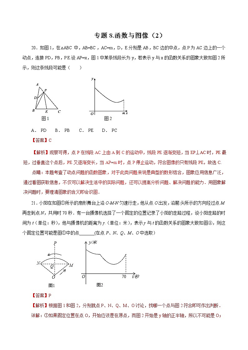中考数学典例精做题集专题08 函数与图像（2） 中考数学典例精做题集（教师版）01