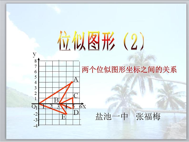 初中数学人教版九年级下册两个位似图形坐标之间的关系课件01