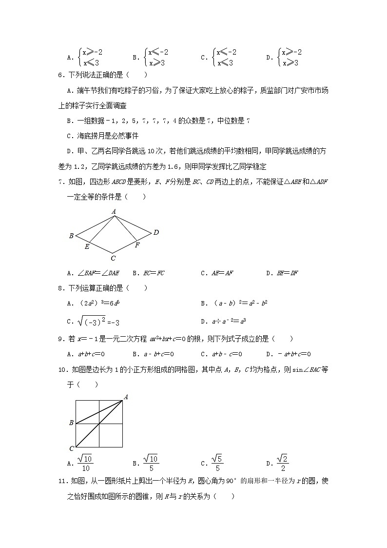 云南省保山市隆阳区2022年中考数学综合复习试卷(word版无答案)第2页
