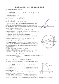 四川省眉山市东坡区初中2022年诊断监测数学试卷(word版无答案)