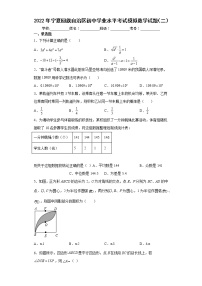 2022年宁夏回族自治区初中学业水平考试模拟数学试题（二）(word版含答案)