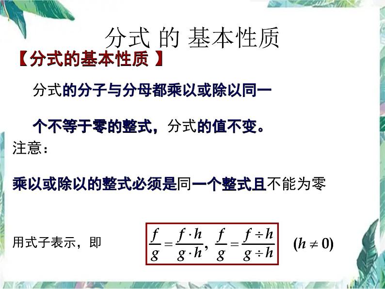 第五章分式复习（第一课时）课件2021-2022学年北师大版八年级数学下册08