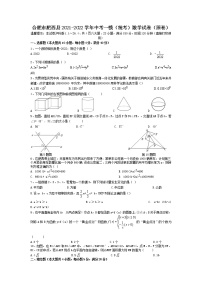 安徽省合肥市肥西县2021-2022学年中考一模（统考）数学试卷+