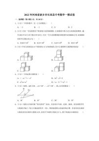 2022年河南省新乡市长垣县中考数学一模试卷（学生版+解析版）